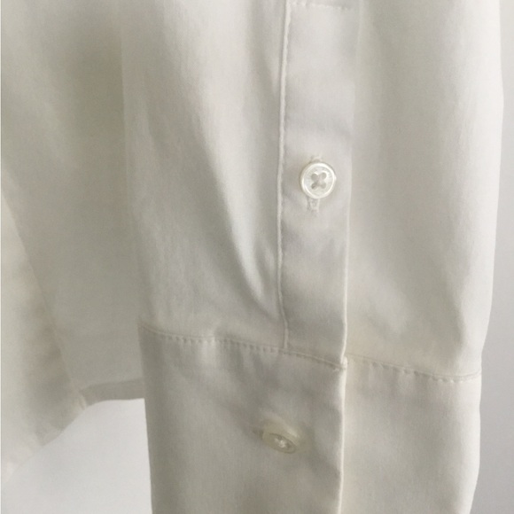 WHBM Long Sleeve White Button Down Blouse - Picture 4 of 6